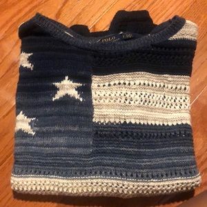Polo RL American Flag Cotton Sweater